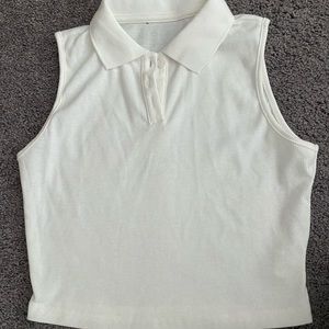 White polo shirt golf